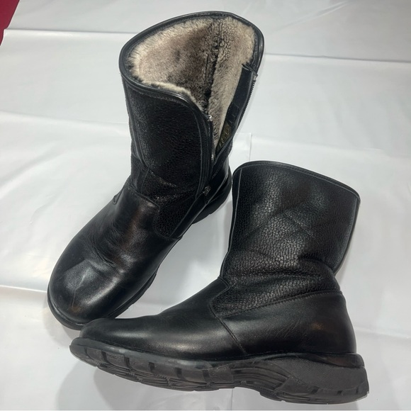TOE WARMERS CANADA BLACK Leather FUR LINED Zip up Winter BOOTS T08665 WOMEN 7.5M - Picture 15 of 16
